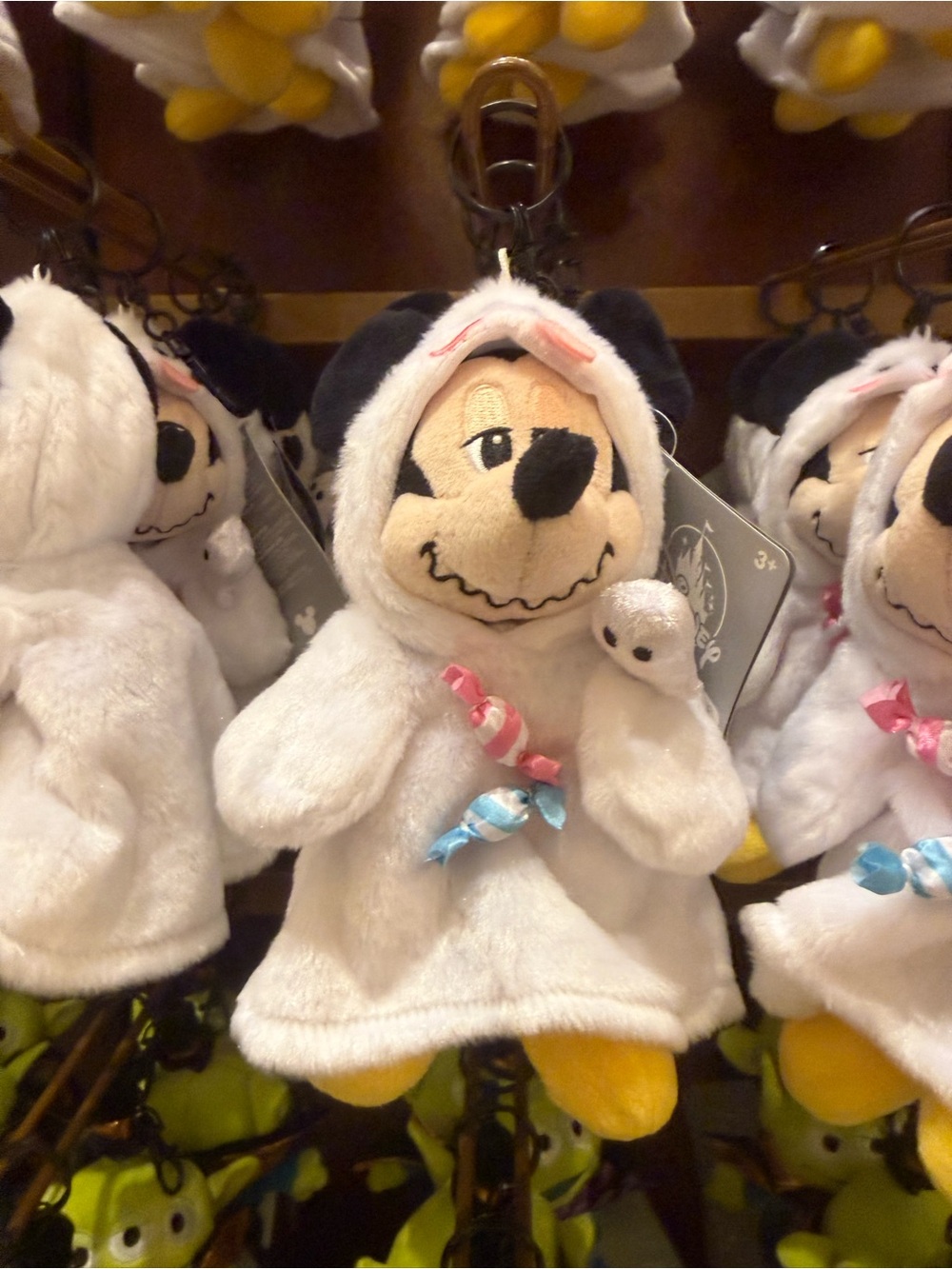 NWT | Disney Parks Mickey Mouse Ghost Halloween Plush Keychain 2026